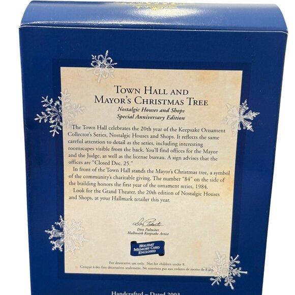 Hallmark Keepsake Ornament Town Hall & Mayors Christmas Tree 30th Anniversary Ed - Picture 3 of 3